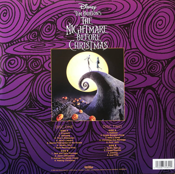 Danny Elfman : Tim Burton's The Nightmare Before Christmas (Original Motion Picture Soundtrack) (2xLP, Album, RP, Gat)