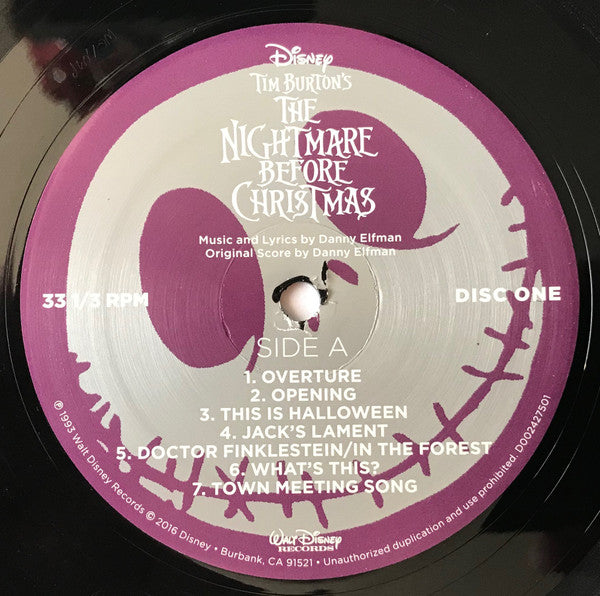 Danny Elfman : Tim Burton's The Nightmare Before Christmas (Original Motion Picture Soundtrack) (2xLP, Album, RP, Gat)