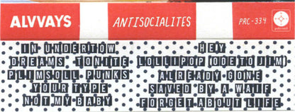 Alvvays : Antisocialites (Cass, Album, Yel)