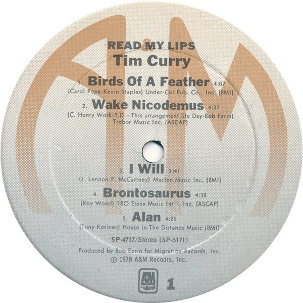 Tim Curry : Read My Lips (LP, Album)