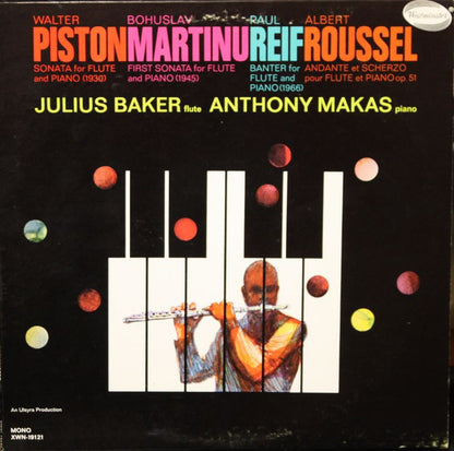 Walter Piston, Bohuslav Martinu*, Paul Reif, Albert Roussel, Julius Baker, Anthony Makas : Twentieth Century Sonatas (LP, Mono)