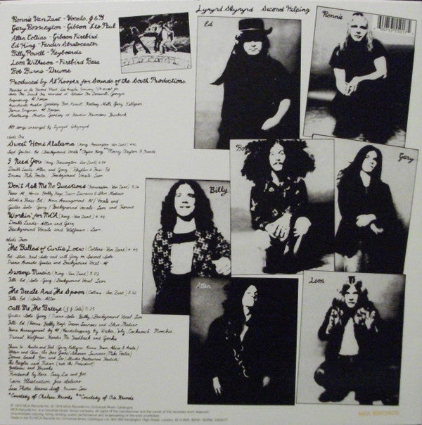 Lynyrd Skynyrd : Second Helping (LP, Album, RE, 180)