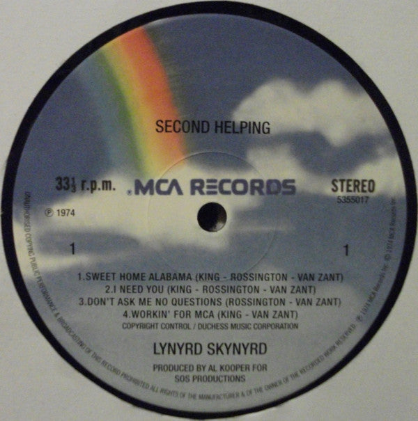 Lynyrd Skynyrd : Second Helping (LP, Album, RE, 180)