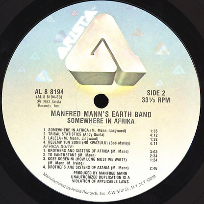 Manfred Mann's Earth Band : Somewhere In Afrika (LP, Album)