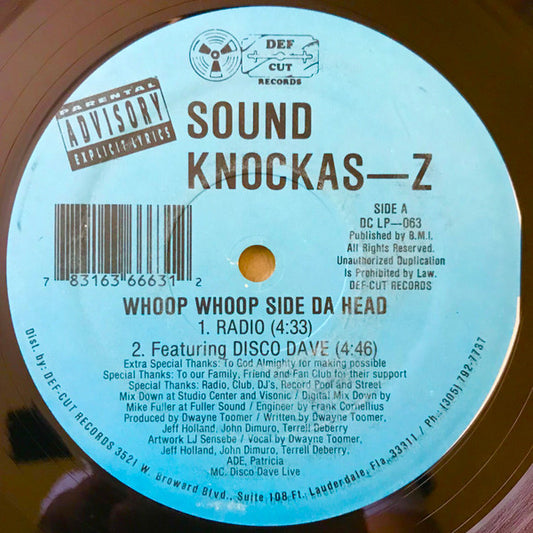 Sound Knockas-Z : Whoop Whoop Side Da Head (12", Single)