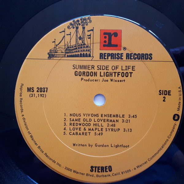 Gordon Lightfoot : Summer Side Of Life (LP, Album, RE)