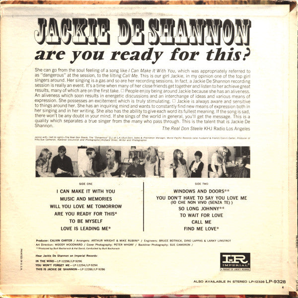 Jackie DeShannon : Are You Ready For This? (LP, Album, Mono, Ind)