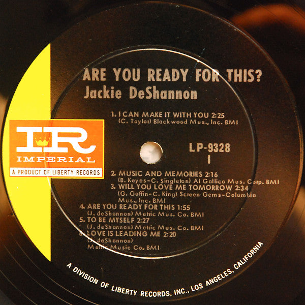 Jackie DeShannon : Are You Ready For This? (LP, Album, Mono, Ind)