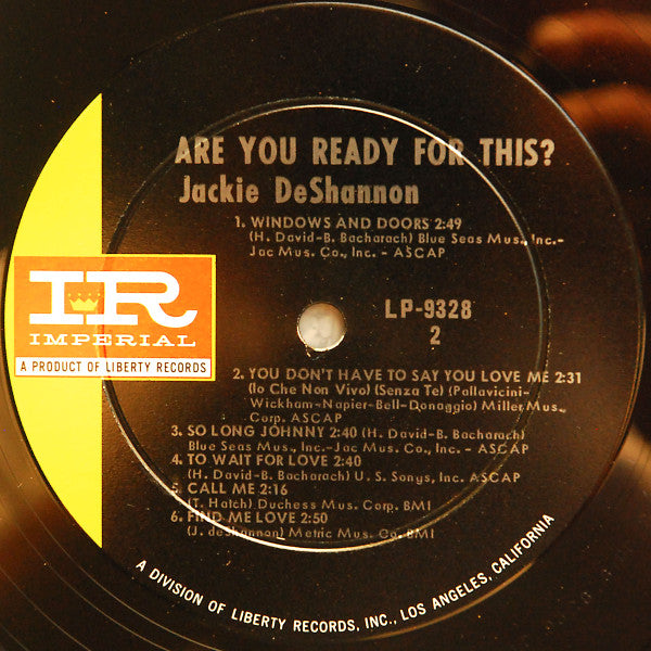 Jackie DeShannon : Are You Ready For This? (LP, Album, Mono, Ind)