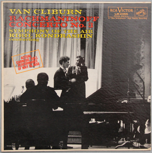 Rachmaninoff* - Van Cliburn, Symphony Of The Air, Kiril Kondrashin : Concerto No. 3 (LP, Album, Mono, Roc)