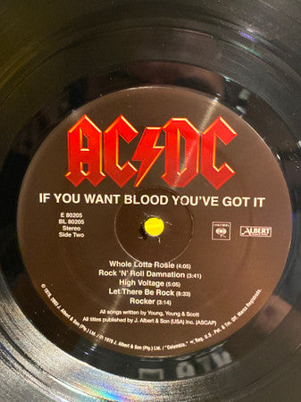 AC/DC : If You Want Blood You've Got It (LP, Album, RE, RM, 180)