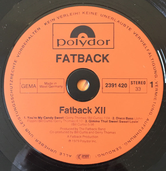 Fatback* : Fatback XII (LP, Album)