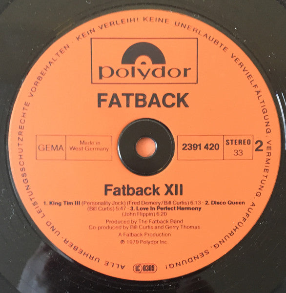 Fatback* : Fatback XII (LP, Album)