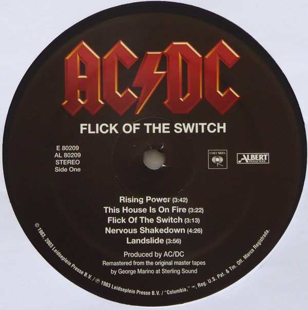 AC/DC : Flick Of The Switch (LP, Album, RE, RM)