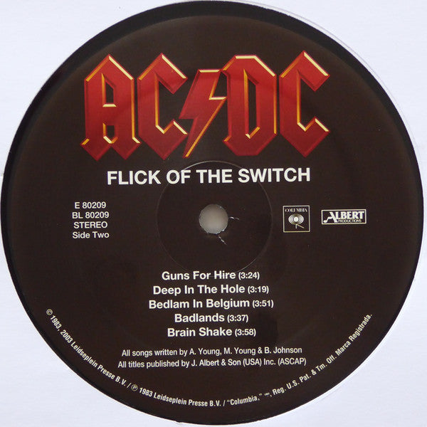 AC/DC : Flick Of The Switch (LP, Album, RE, RM)