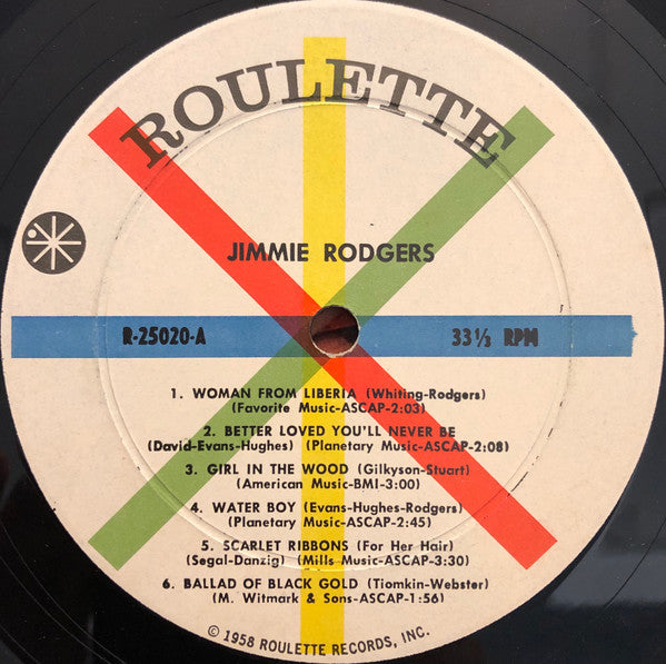 Jimmie Rodgers (2) : Jimmie Rodgers (LP, Album, RE)