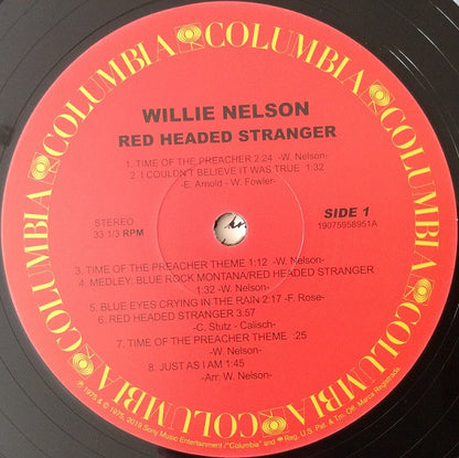 Willie Nelson : Red Headed Stranger (LP, Album, RE)