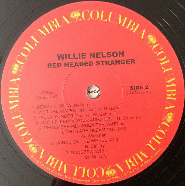 Willie Nelson : Red Headed Stranger (LP, Album, RE)