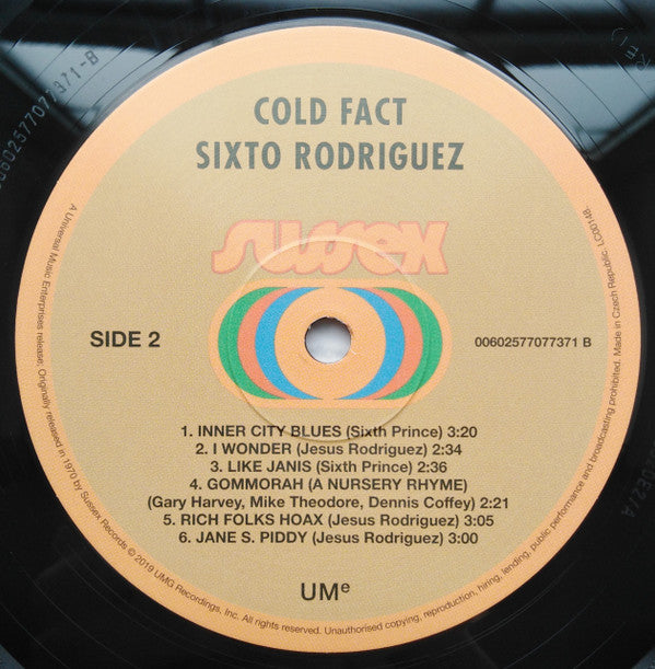 Rodriguez* : Cold Fact (LP, Album, RE, RM, 180)