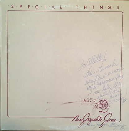 Miss Jacqueline Jones* : Special Things (LP, Album)