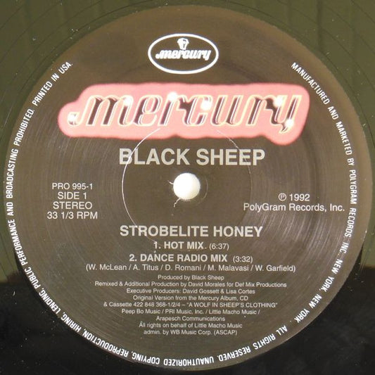 Black Sheep : Strobelite Honey (The David Morales Remixes) (12", Single, Promo)