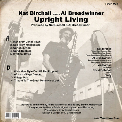 Nat Birchall meets Al Breadwinner : Upright Living (LP, Mono)