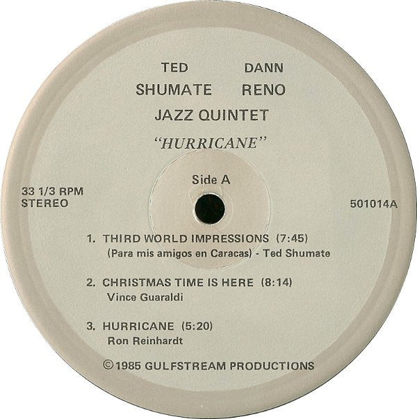 Ted Schumate - Dann Reno Jazz Quintet : Hurricane (LP, Album)