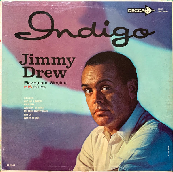 Jimmy Drew : Indigo (LP, Album, Mono, Pin)