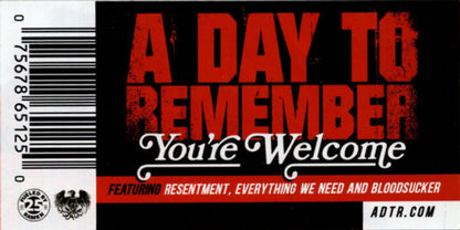 A Day To Remember : You're Welcome (LP, Album, Bla)