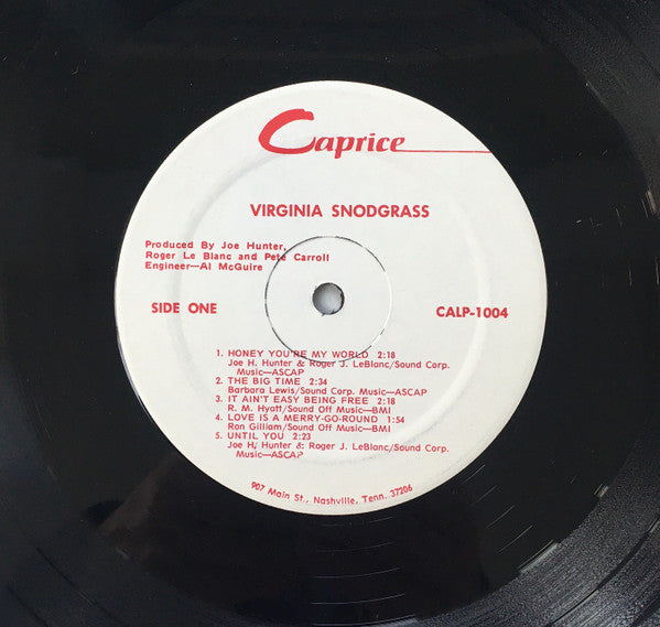 Virginia Snodgrass : Virginia Snodgrass (LP, Album)