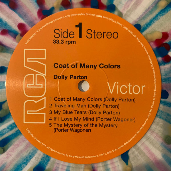 Dolly Parton : Coat Of Many Colors (LP, Album, Club, RE, RM, Rai)