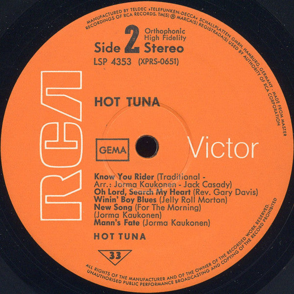 Hot Tuna : Hot Tuna (LP, Album)