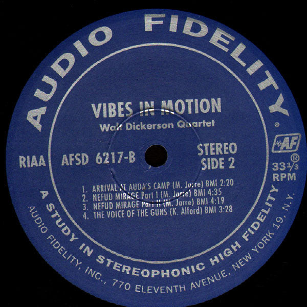 Walt Dickerson : Vibes In Motion (LP, Album, RE, Sco)