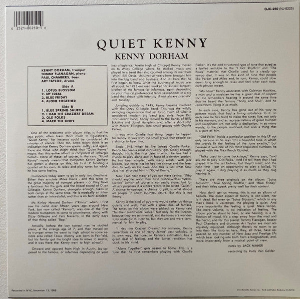 Kenny Dorham : Quiet Kenny (LP, Album, RE)