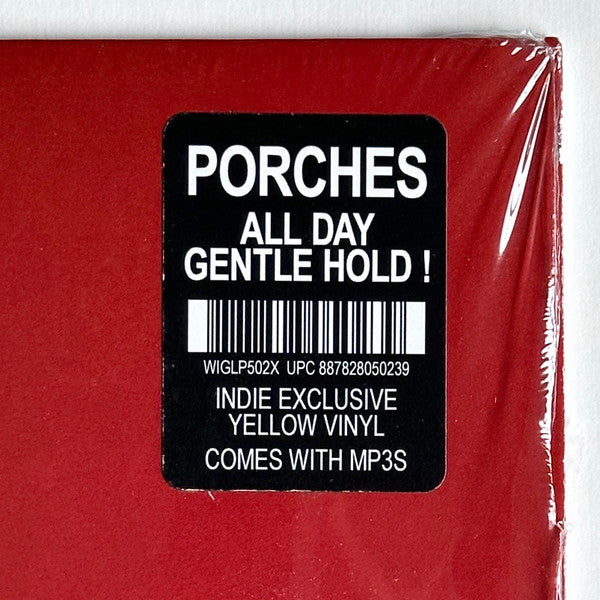 Porches (3) : All Day Gentle Hold! (LP, Album, Yel)