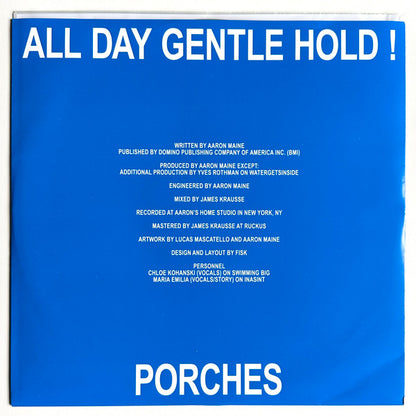 Porches (3) : All Day Gentle Hold! (LP, Album, Yel)