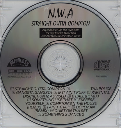 N.W.A* : Straight Outta Compton (CD, Album, RP)