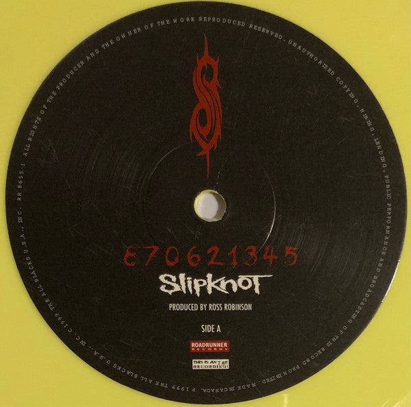 Slipknot outlet - Self Titled (Limited Edition Lemon Vinyl, 2022) SEALED