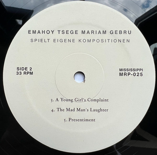 Emahoy Tsege Mariam Gebru* : Spielt Eigene Kompositionen (LP, RE, RP)