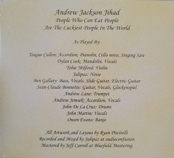 Andrew Jackson Jihad : People Who Can Eat People Are The Luckiest People In The World (CD, Album, RE, Dig)