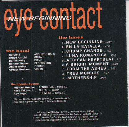 Harvie S & Eye Contact : New Beginning (CD, Album)