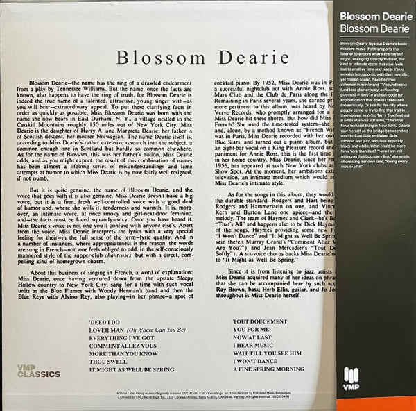 Blossom Dearie : Blossom Dearie (LP, Album, Mono, Club, RE, RP, 180)