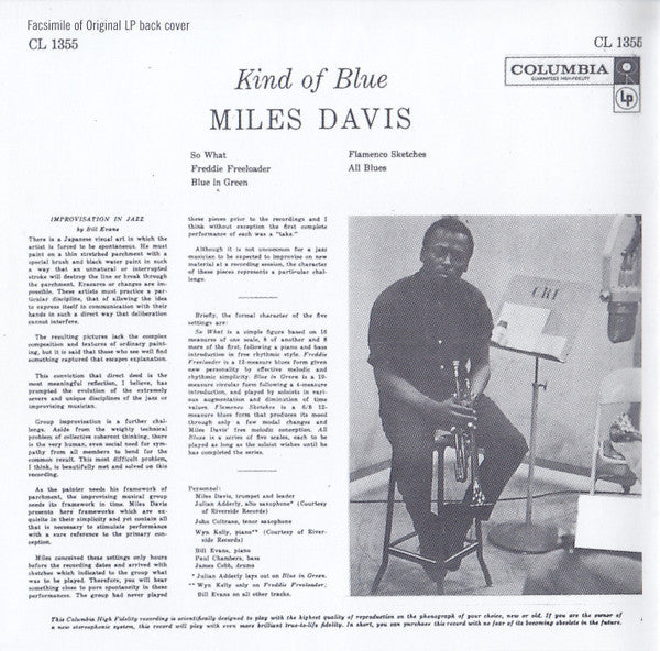 Miles Davis : Kind Of Blue (CD, Album, RE, RM)