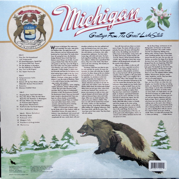 Sufjan Stevens : Greetings From Michigan (The Great Lake State) (2xLP, Album, RE, RP)