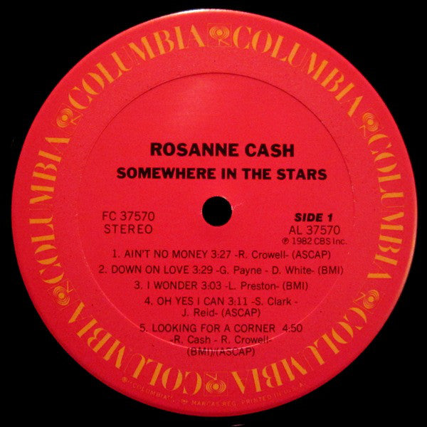 Rosanne Cash : Somewhere In The Stars (LP, Album, Ter)