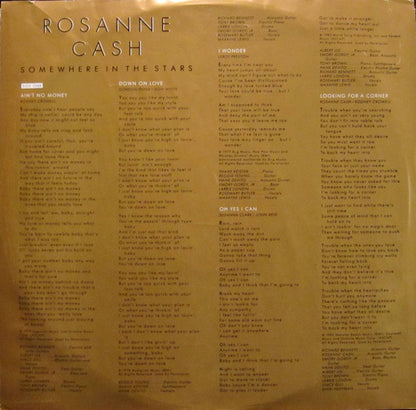 Rosanne Cash : Somewhere In The Stars (LP, Album, Ter)