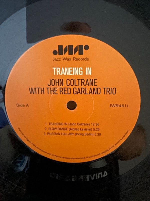 John Coltrane With The Red Garland Trio : Traneing In (LP, Album, Mono, RE)