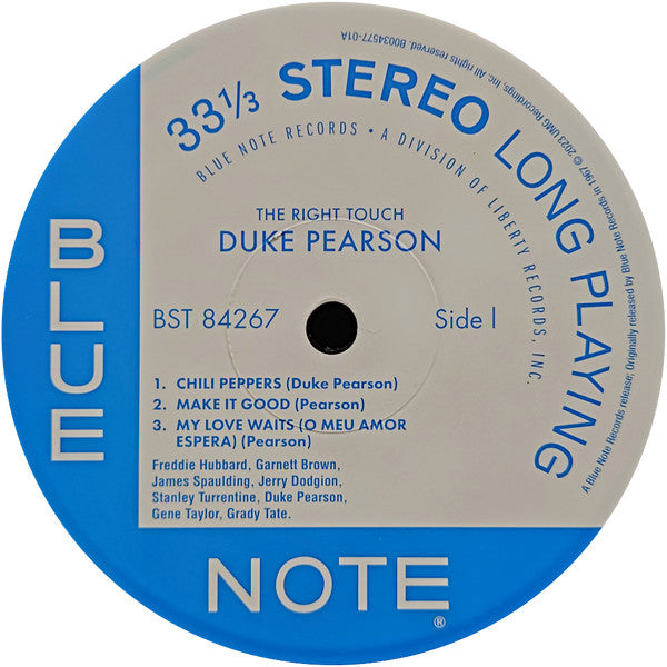 Duke Pearson : The Right Touch (LP, Album, RE, 180)