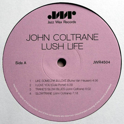 John Coltrane : Lush Life (LP, Album, Ltd, RE, 180)