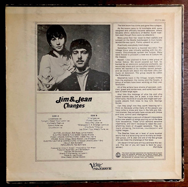 Jim & Jean : Changes (LP, Album, Mono)